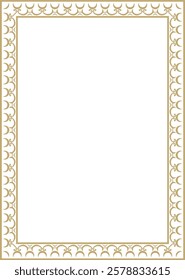 Vector golden square classic renaissance ornament. Rectangle, european border, revival style frame
