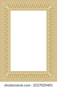 Vector golden square Egyptian ornament. Endless Rectangle, Ring of Ancient Egypt. Geometric African frame.
