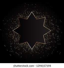 Vector Golden star background. Golden background, Golden star background. Vector illustration