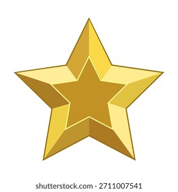 Vector golden star isolated on white background. EPS10