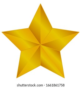 Vector Golden Star White Background Stock Vector (Royalty Free ...