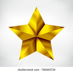 Vector golden star.Gold star icon.
