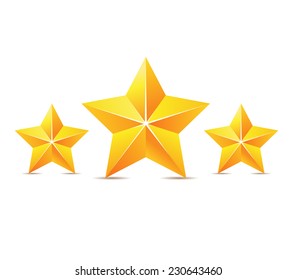 Vector golden stars 