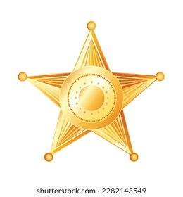 vector golden stars. flat image of a bright yellow star. five pointed star. sheriff's star svg