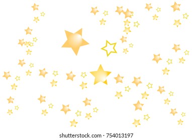 vector golden stars on a white background