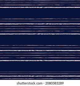 Vector golden striped dark blue seamless pattern