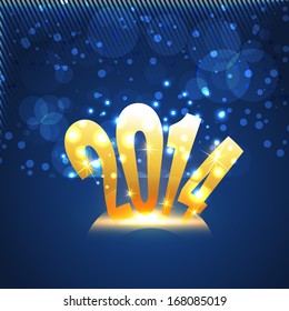diseño de año nuevo feliz con estilo de oro vectorial