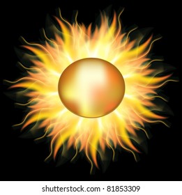 Vector golden sun,used mesh.
