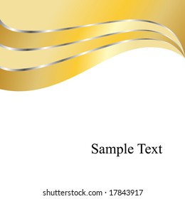 Vector Golden Swirly Waves