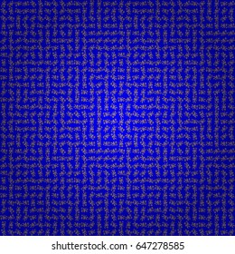 Vector golden texture, gold lines and grids seamless pattern, curved metal, foil background with 3D visual effects on a blue background.