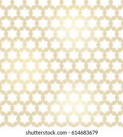 Vector golden texture, trendy gold geometric seamless pattern, repeating tiles, oriental style, ornament background. Subtle design element for prints, textile, decor, digital, web, package, paper