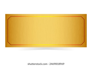 Vector dorado texturizado billete en blanco