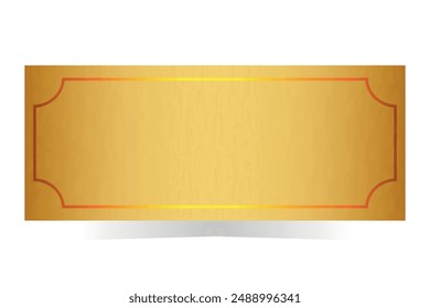 Vector dorado texturizado billete en blanco