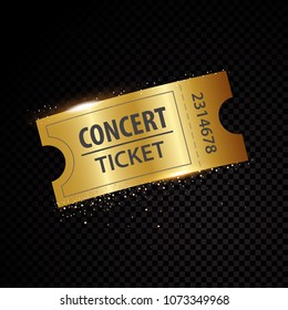 Vector golden tickets and coupons templates