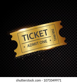 Vector golden tickets and coupons templates