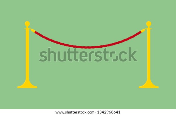 Vector golden velvet rope\
barrier. 