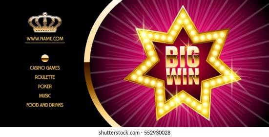 Vector golden vip flyer with shiny star for night party in royal casino