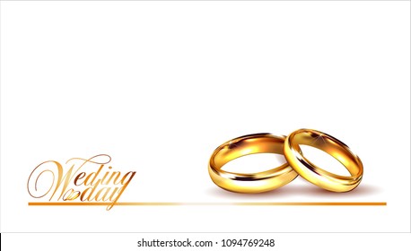 Vector Golden Wedding Rings Rings Bride Stock Vector (Royalty Free ...