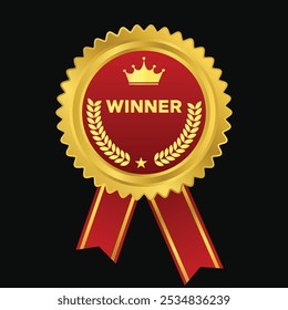 DISEÑO DE ICONO DE GANADOR DE ORO DE VECTOR
