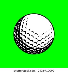 Bola de golf vectorial cerca