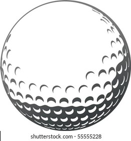 Vector golf ball close-up - Shutterstock ID 55555228