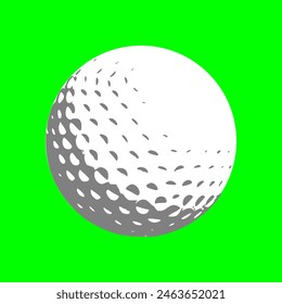 Vector Golf Ball - Gray and White Isolated Icon