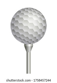 Vector golf ball icon. Realistic illustration of golf ball for web design, logo, icon, app, UI. Isolated stock illustration on white.