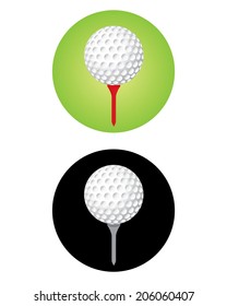 Vector Golf Ball Icon Set