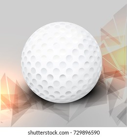 Vector golf ball in a realistic style. Element for the poster. Vector illustration