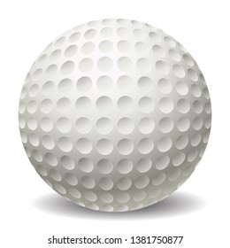 Vector Golf Ball with Shadow