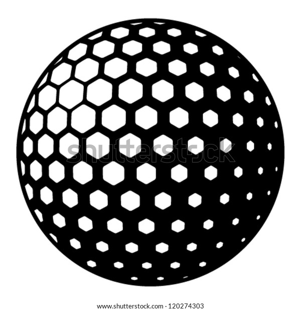 Vector Golf Ball Symbol Stock Vector (Royalty Free) 120274303 ...