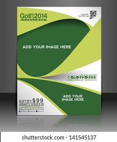 Vector Golf brochure, flyer, magazine cover & poster template