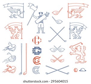 Vector golf bundle for any use