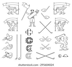 Vector golf bundle for any use