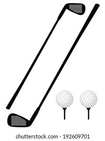 Vector golf club, ball and tee set
