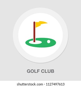 vector golf club illustration isolated. sports icon - play game sign