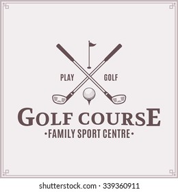 Vector golf club logo