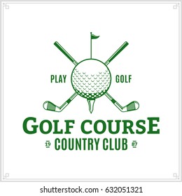 Vector golf club logo