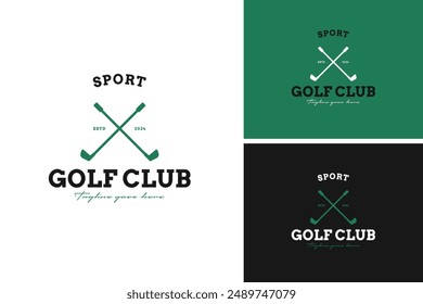 Vector of golf club logo design illustration template idea