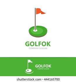 Vector golf club logo design.