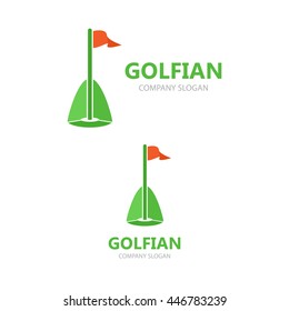 Vector golf club logo template.