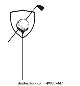 Vector of golf club logo template