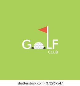 Vector of golf club logo templates. Hipster sport labels with sample text. Elegant vintage icons for organizations and golf clubs. Flat Style Design.