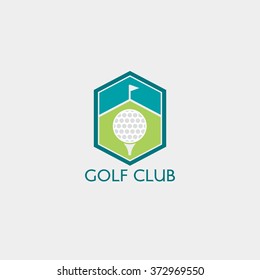 Vector of golf club logo templates. Hipster sport labels with sample text. Elegant vintage icons for organizations and golf clubs. Flat Style Design.