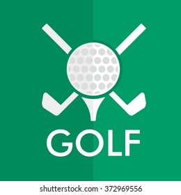 Vector of golf club logo templates. Hipster sport labels with sample text. Elegant vintage icons for organizations and golf clubs. Flat Style Design.
