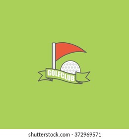 Vector of golf club logo templates. Hipster sport labels with sample text. Elegant vintage icons for organizations and golf clubs. Flat Style Design.