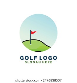 Vector golf logo vector icon stock illustration