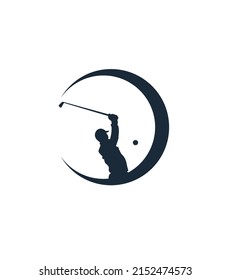 The vector of golf player