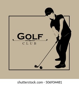The vector of golf player