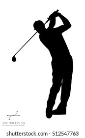 The vector of golf player